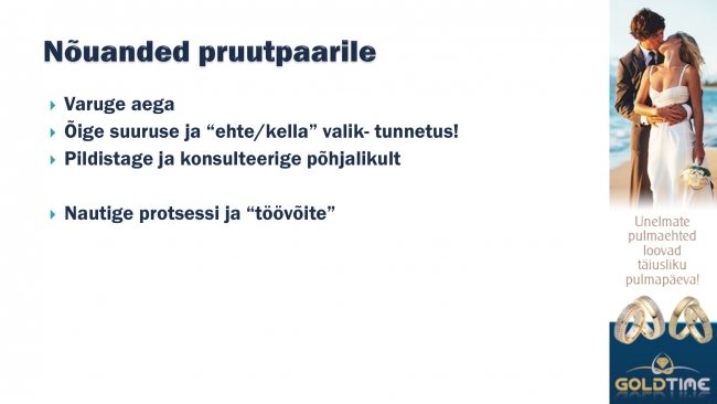 Kristiina Kõllo ja Aveli Kippari, Goldtime Juveelikauplused, Pulmaehted. Tervitades Virgo Pulmad.ee Kristiina Kõllo ja Aveli Kippari, Goldtime Juveelikauplused, Pulmaehted. Tervitades Virgo Pulmad.ee
